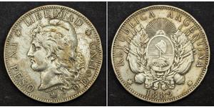 1 Peso Argentinien (1861 - ) Silber 