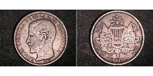 1 Peso Guatemala Silber 