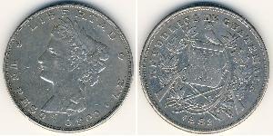 1 Peso Guatemala Silber 