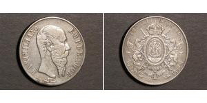 1 Peso Kaiserreich Mexiko (1864 - 1867) Silber Maximilian I of Mexico (1832 - 1867)