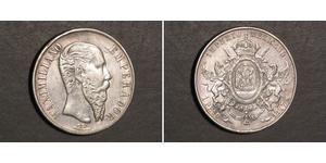 1 Peso Kaiserreich Mexiko (1864 - 1867) Silber Maximilian I of Mexico (1832 - 1867)