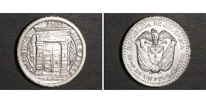 1 Peso Kolumbien Silber 
