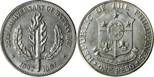 1 Peso Philippinen Silber 