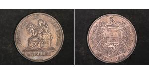 1 Peso República de Guatemala (1838 - ) Silber 