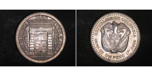 1 Peso Colombia Silver 