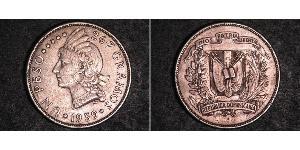 1 Peso Dominican Republic Silver 