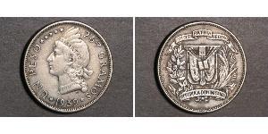 1 Peso Dominican Republic Silver 