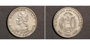 1 Peso El Salvador (1821 - ) Silver Christopher Columbus (1451 - 1506)