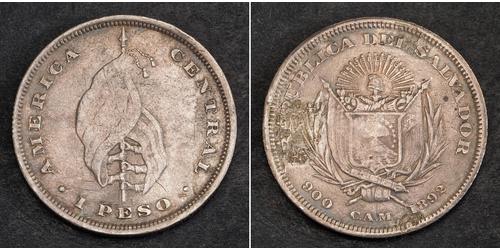 1 Peso El Salvador (1821 - ) Silver 