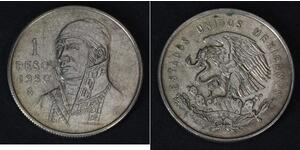 1 Peso Mexico Silver 