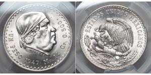 1 Peso Mexico Silver 
