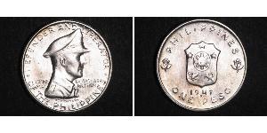 1 Peso Philippines Silver Douglas MacArthur (1880 - 1964) 