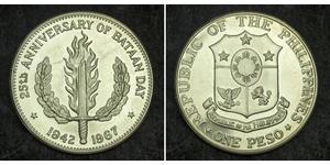 1 Peso Philippines Silver 