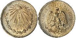 1 Peso United Mexican States (1867 - ) Silver 