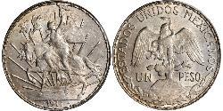 1 Peso United Mexican States (1867 - ) Silver 