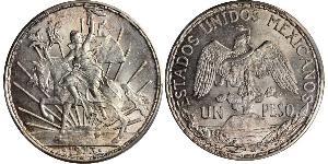 1 Peso United Mexican States (1867 - ) Silver 