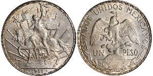1 Peso United Mexican States (1867 - ) Silver 
