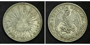 1 Peso United Mexican States (1867 - ) Silver 