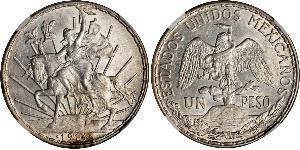 1 Peso United Mexican States (1867 - ) Silver 