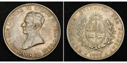 1 Peso Uruguay (1825 - ) Silver 