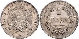 1 Peso Uruguay (1825 - ) Silver 