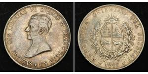 1 Peso Uruguay (1825 - ) Silver 