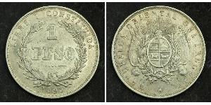 1 Peso Uruguay (1825 - ) Silver 