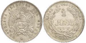 1 Peso Uruguay (1825 - ) Silver 