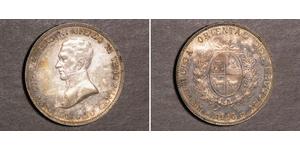 1 Peso Uruguay (1825 - ) Silver 