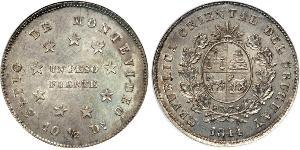 1 Peso Uruguay (1825 - ) Silver 