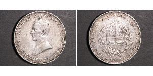 1 Peso Uruguay (1825 - ) Silver 