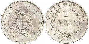 1 Peso Uruguay (1825 - ) Silver 