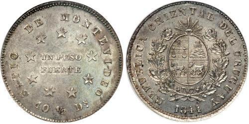 1 Peso Uruguay (1825 - ) Silver 