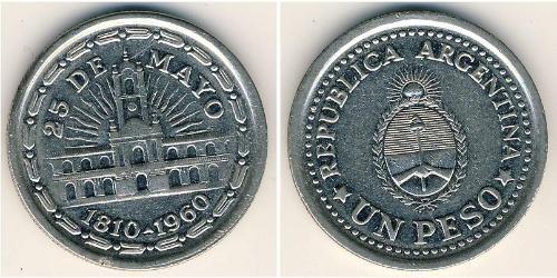 1 Peso Argentine Republic (1861 - ) Steel/Nickel 