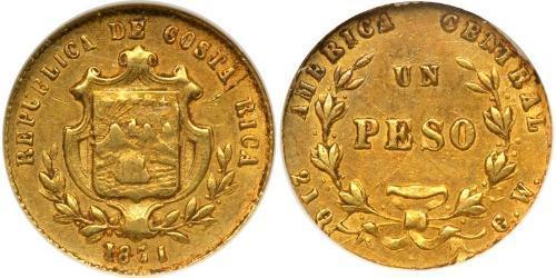 1 Peso Costa Rica (1821 - ) 金 