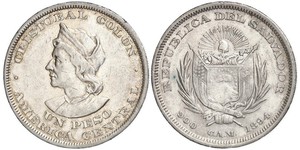 1 Peso El Salvador 銀 克里斯托弗·哥伦布