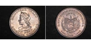 1 Peso El Salvador 銀 克里斯托弗·哥伦布