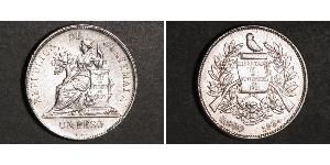 1 Peso 危地马拉 銀 