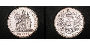1 Peso 危地马拉 銀 