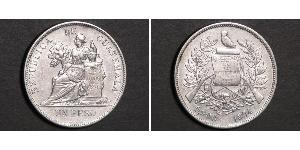 1 Peso 危地马拉 銀 