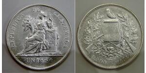 1 Peso 危地马拉 銀 