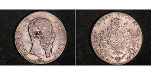 1 Peso 墨西哥第二帝國 (1864 - 1867) 銀 Maximilian I of Mexico (1832 - 1867)