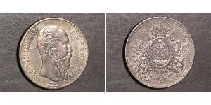 1 Peso 墨西哥第二帝國 (1864 - 1867) 銀 Maximilian I of Mexico (1832 - 1867)