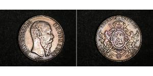 1 Peso 墨西哥第二帝國 (1864 - 1867) 銀 Maximilian I of Mexico (1832 - 1867)