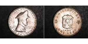1 Peso 菲律宾 銀 Douglas MacArthur (1880 - 1964) 