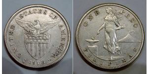 1 Peso 菲律宾 銀 
