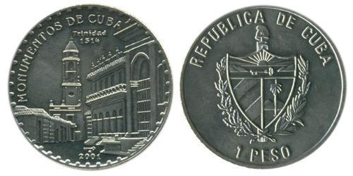 1 Peso Cuba (1898 - ) 銅/镍 