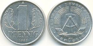 1 Pfennig República Democrática Alemana (1949-1990) Aluminio 