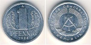 1 Pfennig República Democrática Alemana (1949-1990) Aluminio 