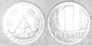 1 Pfennig Deutsche Demokratische Republik (1949-1990) Aluminium 